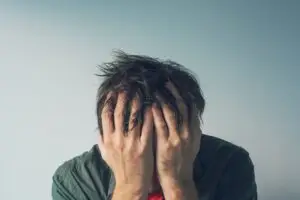 A man struggling with his mental health and substance abuse.