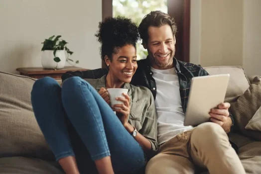 woman reading with boyfriend after an episode